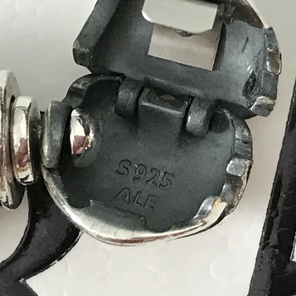 Authentic PANDORA Heart Clasp S925 Silver Bracelet with Murano Glass Beads 7.9" - Picture 14 of 16